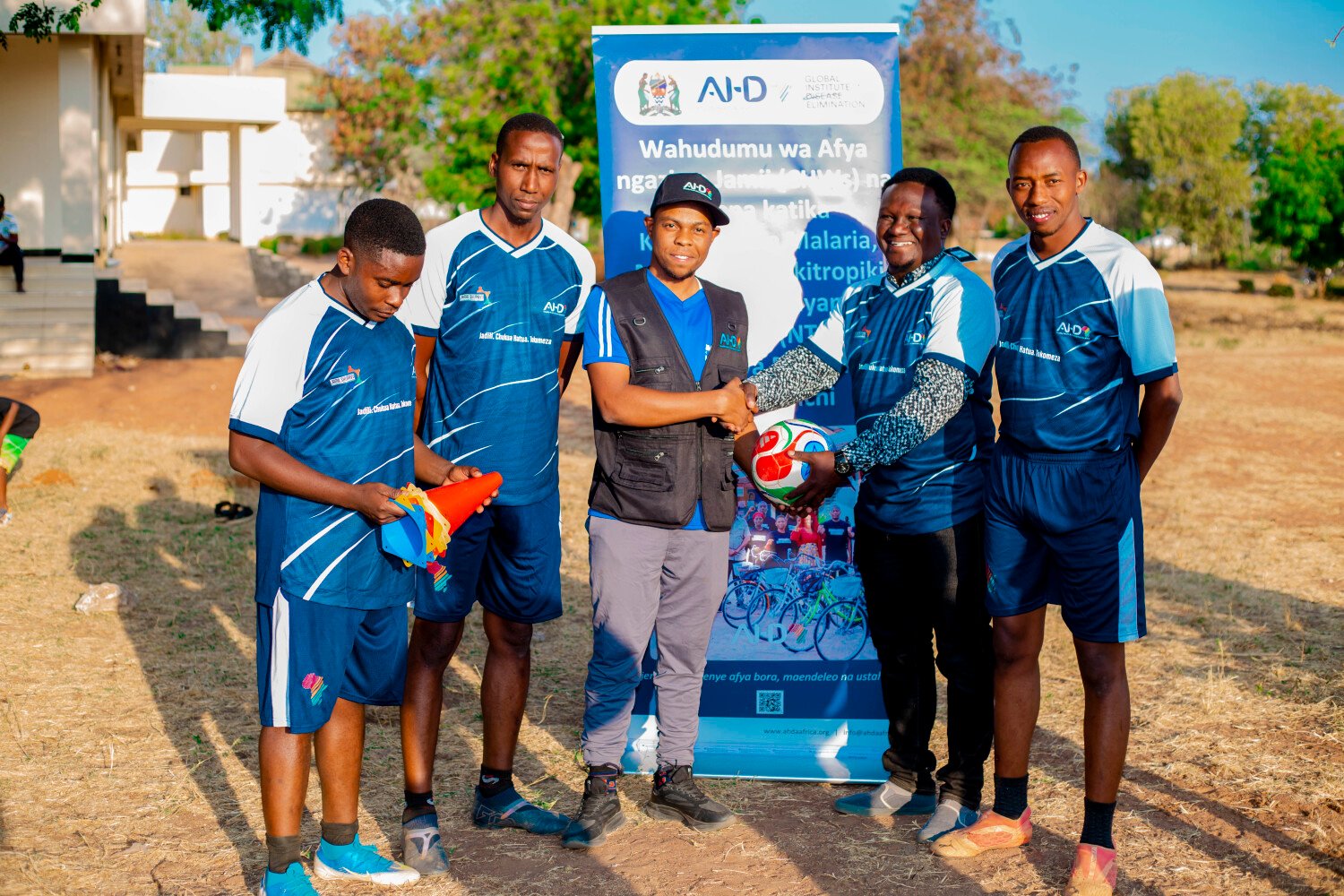 Football during community sports activities