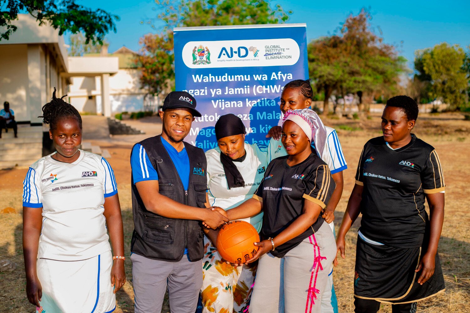 Football during community sports activities