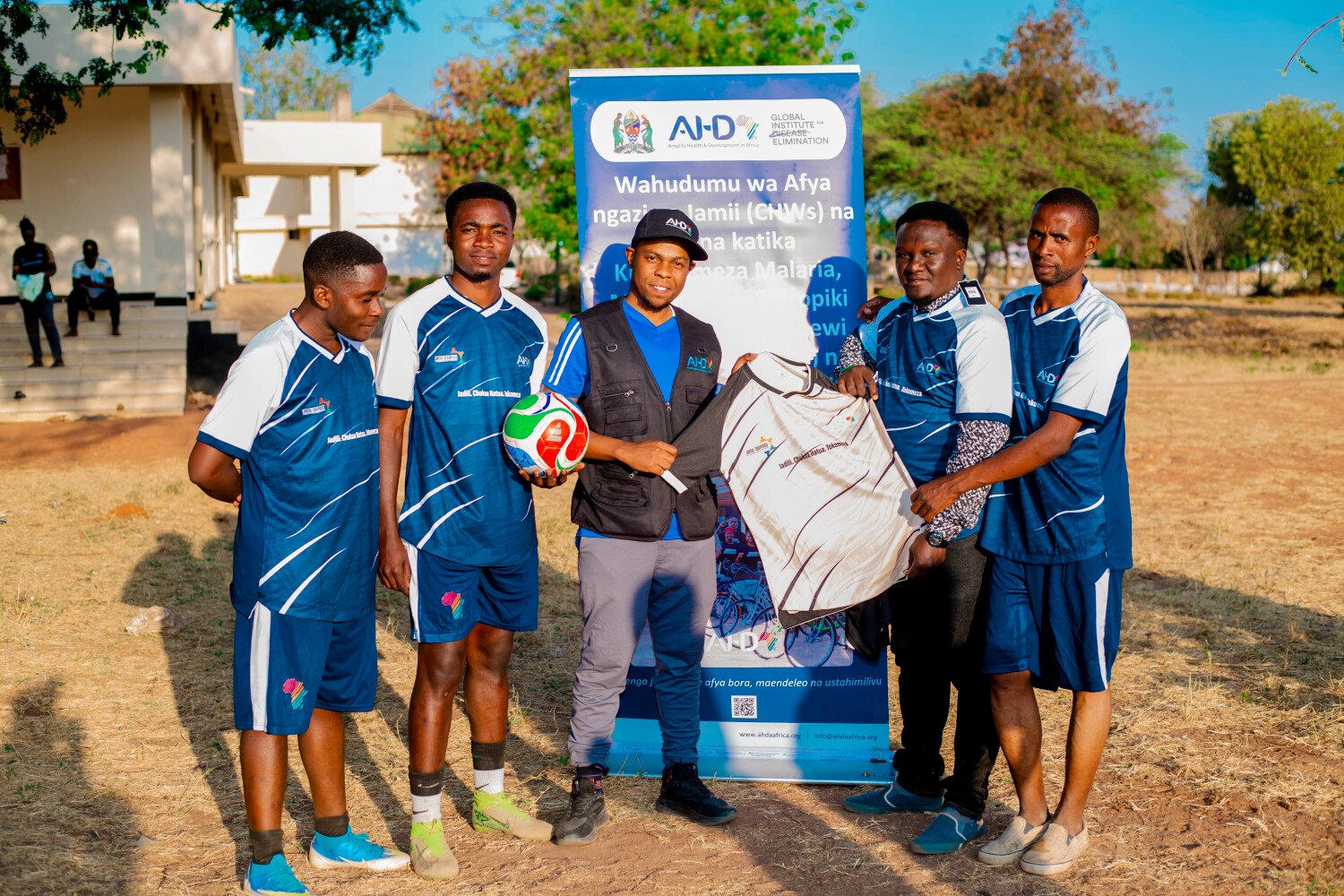 Football during community sports activities