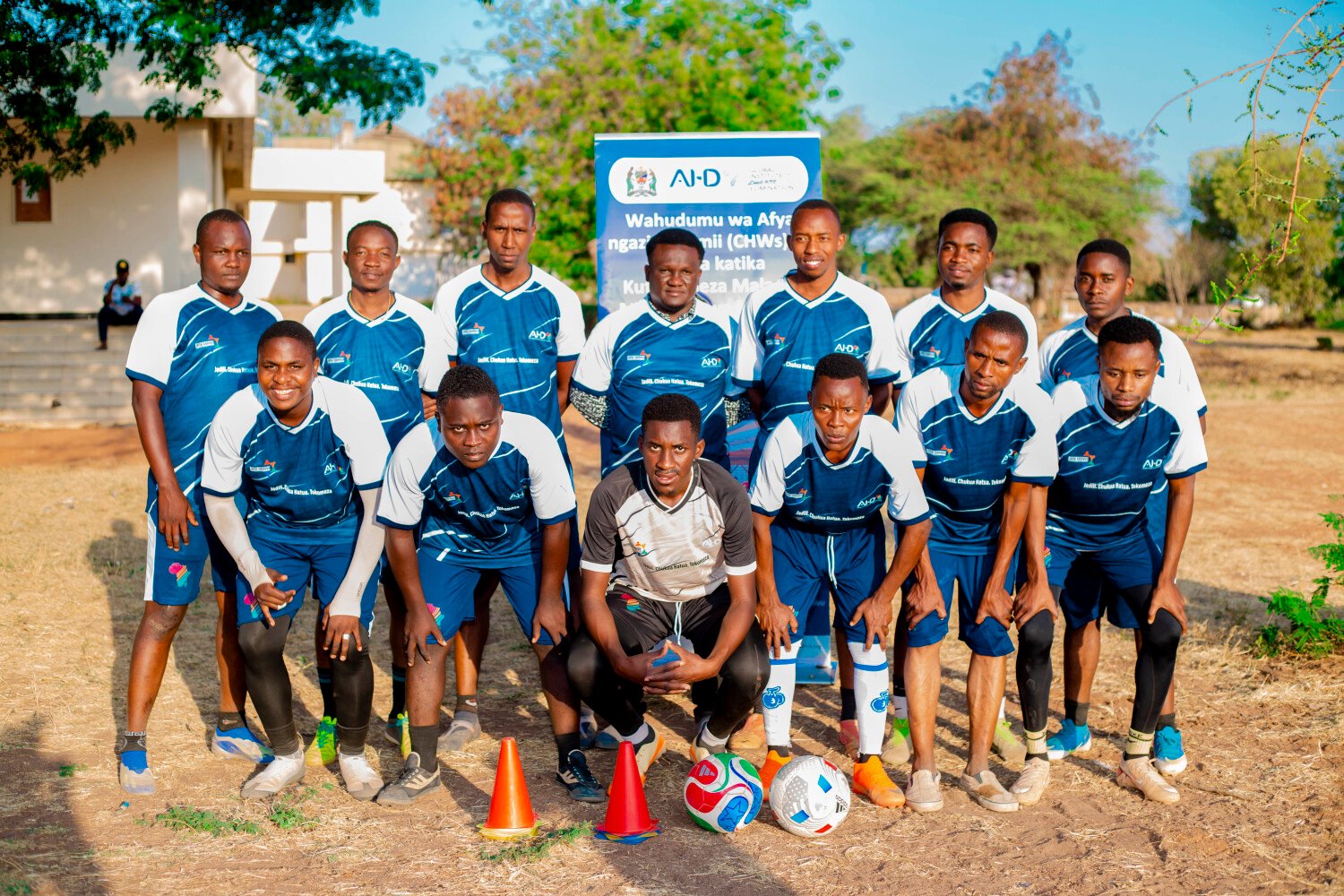 Football during community sports activities