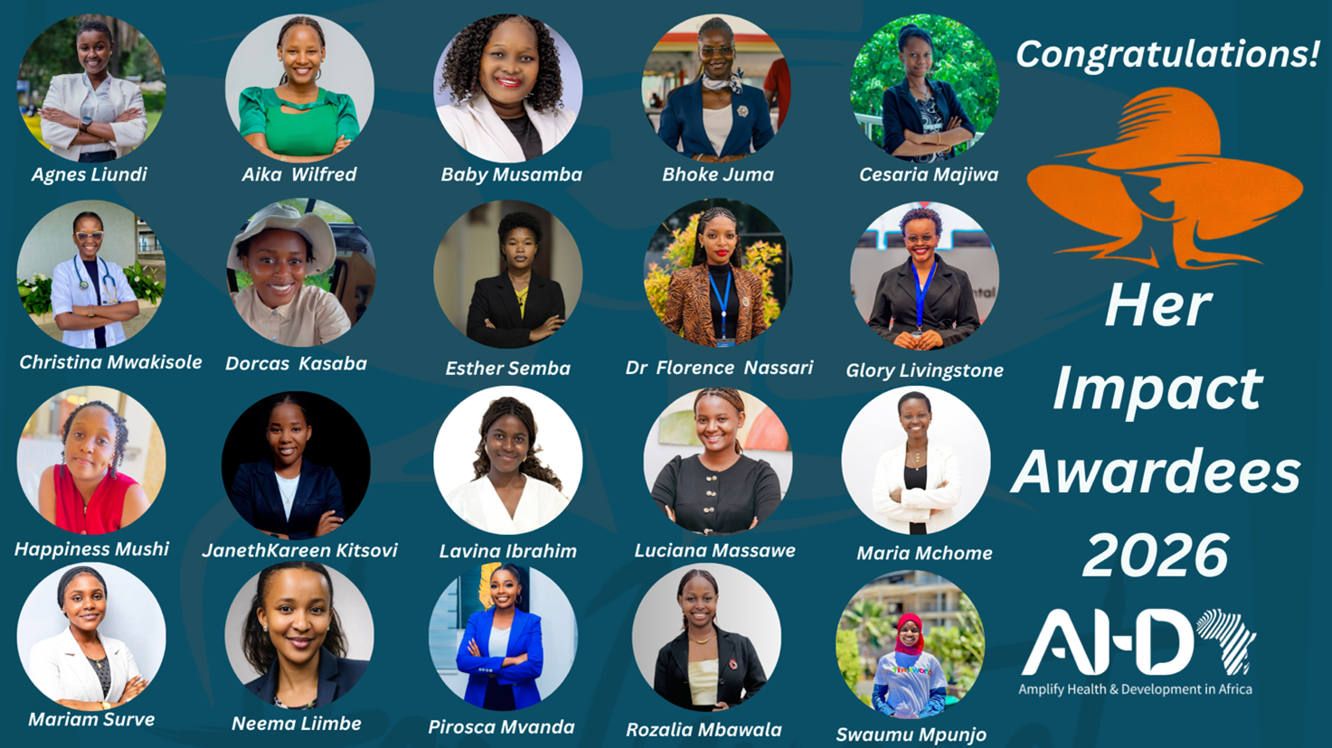 All 20 Her Impact 2026 Honorees Group Photo